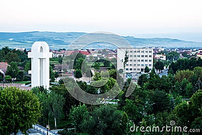 Aerial view of the Union park, Monument of the Great Union and the residential area Editorial Stock Photo