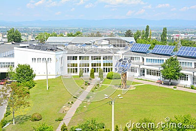 Aerial view of the University of Brasov Stock Photo