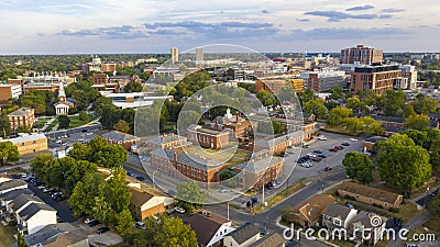 Clear Biright Late Summer Day Aerial View Lexington Kentucky Stock Photo