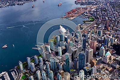 Aerial View of Vancouver City Editorial Stock Photo