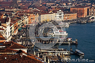 Aerial view of Venice city Editorial Stock Photo