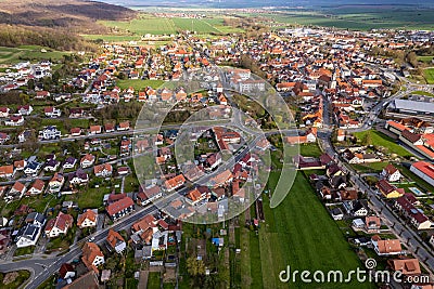 Aerial view of the village in Germany Stock Photo