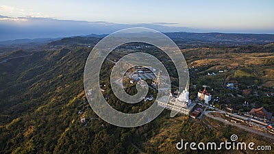 Aerial view of wat phasornkaew khao koh petchabun northern of th Stock Photo