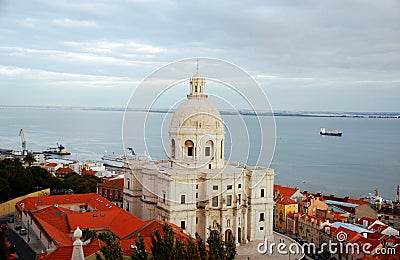 Aerial view of the White Church of Santa Engracia Stock Photo