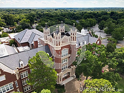 An aerial view of Withers building on the Winthrop University campus. Stock Photo