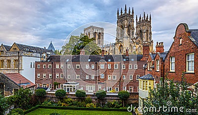 Aerial view of York minster in England Stock Photo