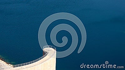 Aerial view of Yusuf Ibn Tashfin Dam, Massa, Morocco Stock Photo