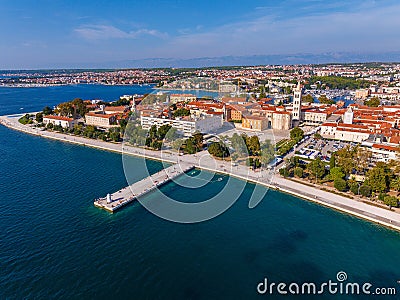 Aerial view of Zadar City Stock Photo