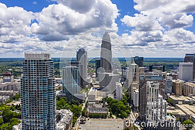 Aerial Views Of The City Of Charlotte, North Carolina Editorial Stock Photo