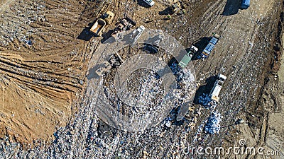 Aerial Views Of A Municipal Trash Dump Stock Photo