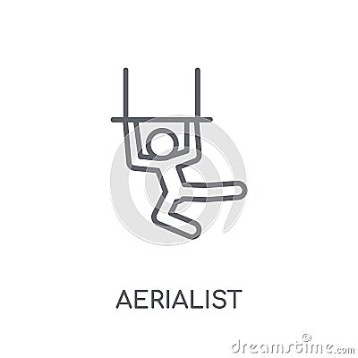 Aerialist linear icon. Modern outline Aerialist logo concept on Vector Illustration