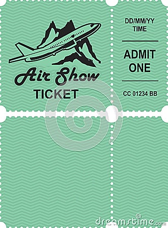 Aero show ticket Vector Illustration