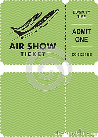 Aero show ticket Vector Illustration