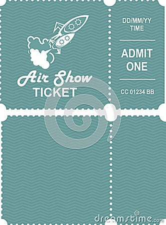 Aero show ticket Vector Illustration