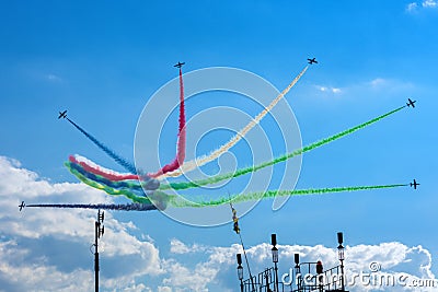 Aerobatic display team from the United Arab Emirates Editorial Stock Photo