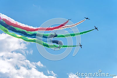 Aerobatic display team from the United Arab Emirates Editorial Stock Photo