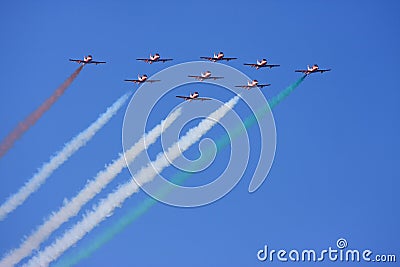 Aerobatic flight Stock Photo