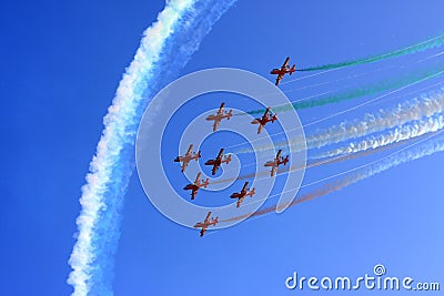 Aerobatic flight Stock Photo