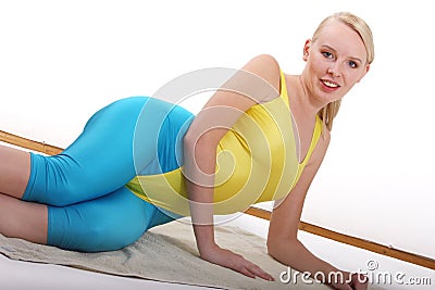 Aerobic girl Stock Photo