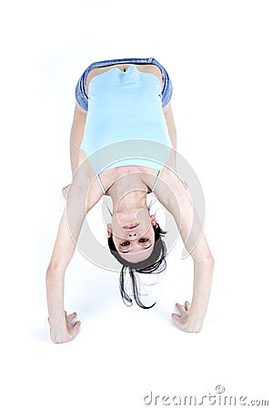 Aerobic girl Stock Photo