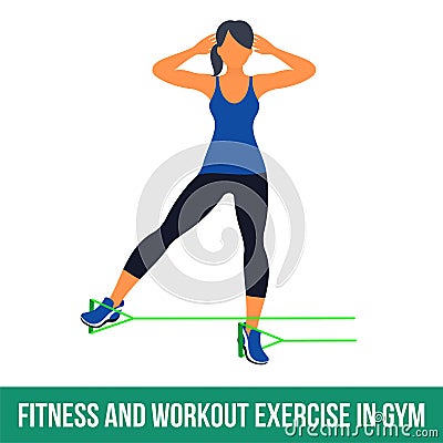 Aerobic icons. RESISTANCE BAND Stock Photo