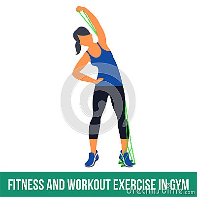 Aerobic icons. RESISTANCE BAND Stock Photo