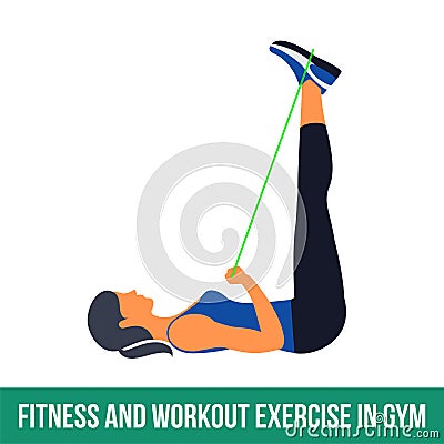 Aerobic icons. RESISTANCE BAND Stock Photo