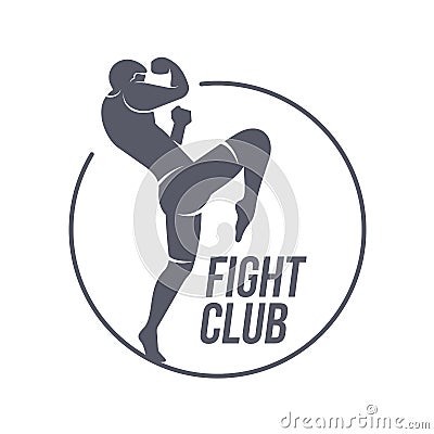 Aerobic workout logo Cartoon Illustration