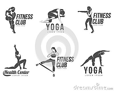 Aerobic workout logo Stock Photo