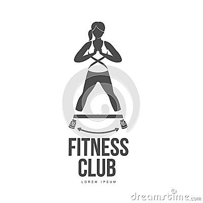 Aerobic workout logo Cartoon Illustration