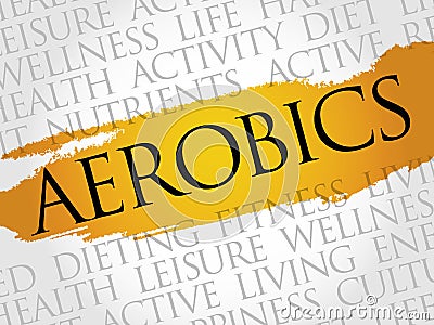 Aerobics word cloud Stock Photo