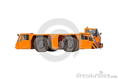 Aerodrome tow tractor for push back plane isolated Stock Photo