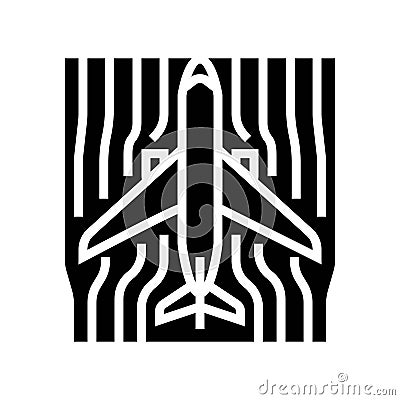 aerodynamics aeronautical engineer glyph icon vector illustration Vector Illustration