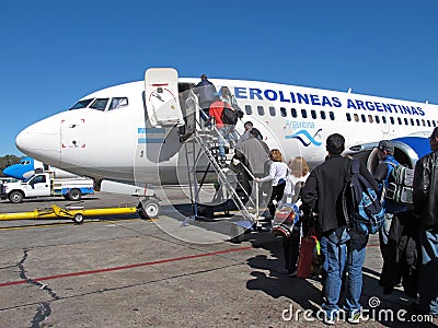 Aerolineas Argentinas aircraft Editorial Stock Photo