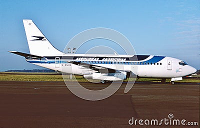 AEROLINEAS ARGENTINAS Boeing B-737-236 G-BGDE CN 21794 LN 643 Editorial Stock Photo