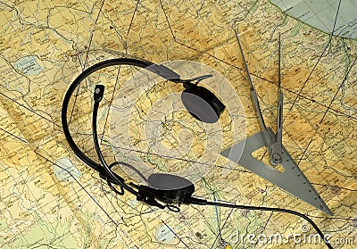 Aeronautical chart Stock Photo