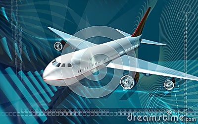 Aeroplane Cartoon Illustration