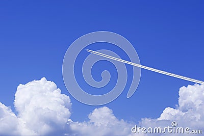 Aeroplane and Clouds Stock Photo