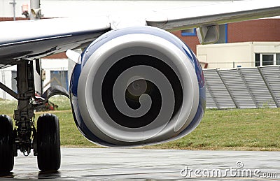 Aeroplane engine Stock Photo