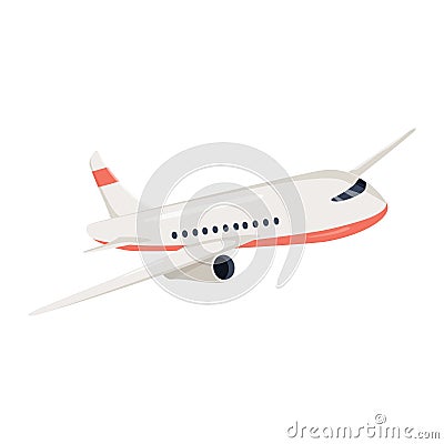 Aeroplane icon vector illustration. Airplane flight travel symbol. Flat plane view of a flying aircraft stock vector. Vector Illustration
