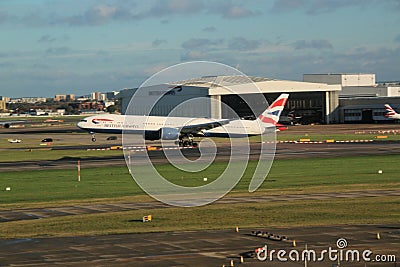 A view of a Aeroplane landing Editorial Stock Photo