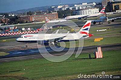 A view of a Aeroplane landing Editorial Stock Photo