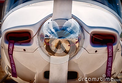 Aeroplane Propeller - Close up Stock Photo