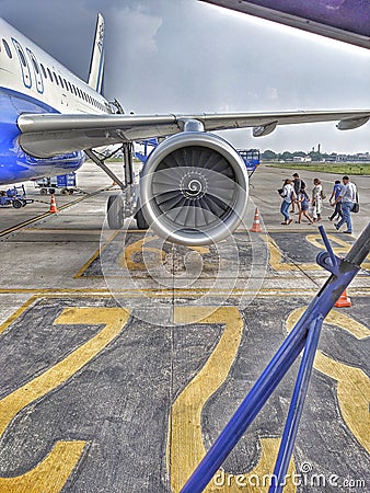 Aeroplane on the tarmac Editorial Stock Photo