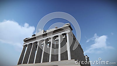 Aeroplano che sorvola il Partenone in acropoli, video della Grecia royalty illustrazione gratis Aeroplano che sorvola il Partenone in acropoli, video della Grecia royalty illustrazione gratis