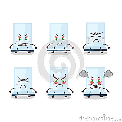 Aeropress cartoon character with various angry expressions Vector Illustration