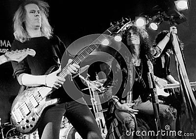 Aerosmith Performs Dec 19, 1994 at Mama Kin's, Boston, MA by Eric L. Johnson Photography Editorial Stock Photo