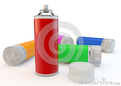 Aerosol cans Stock Photo