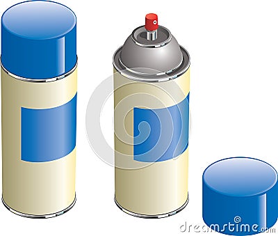 Aerosol Paint Can Vector Illustration