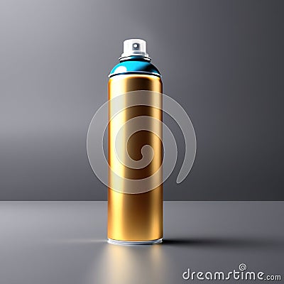 Aerosol spray can, empty blank generic product packaging mockup Stock Photo